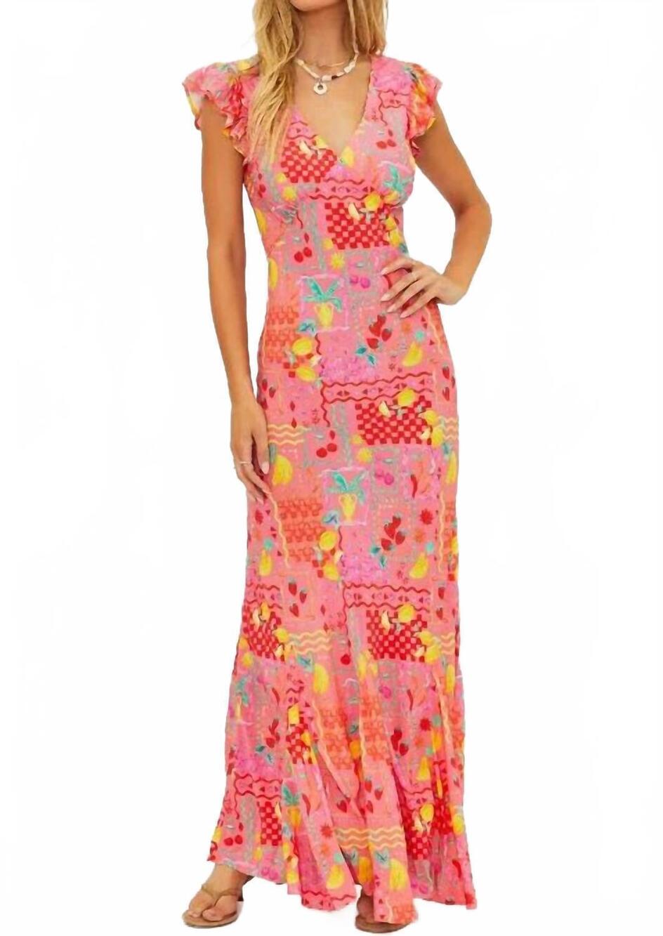 NEW BEACH RIOT elodie dress in passion fruit